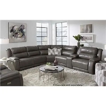Sure Thing 6 Piece Reclining Sectional